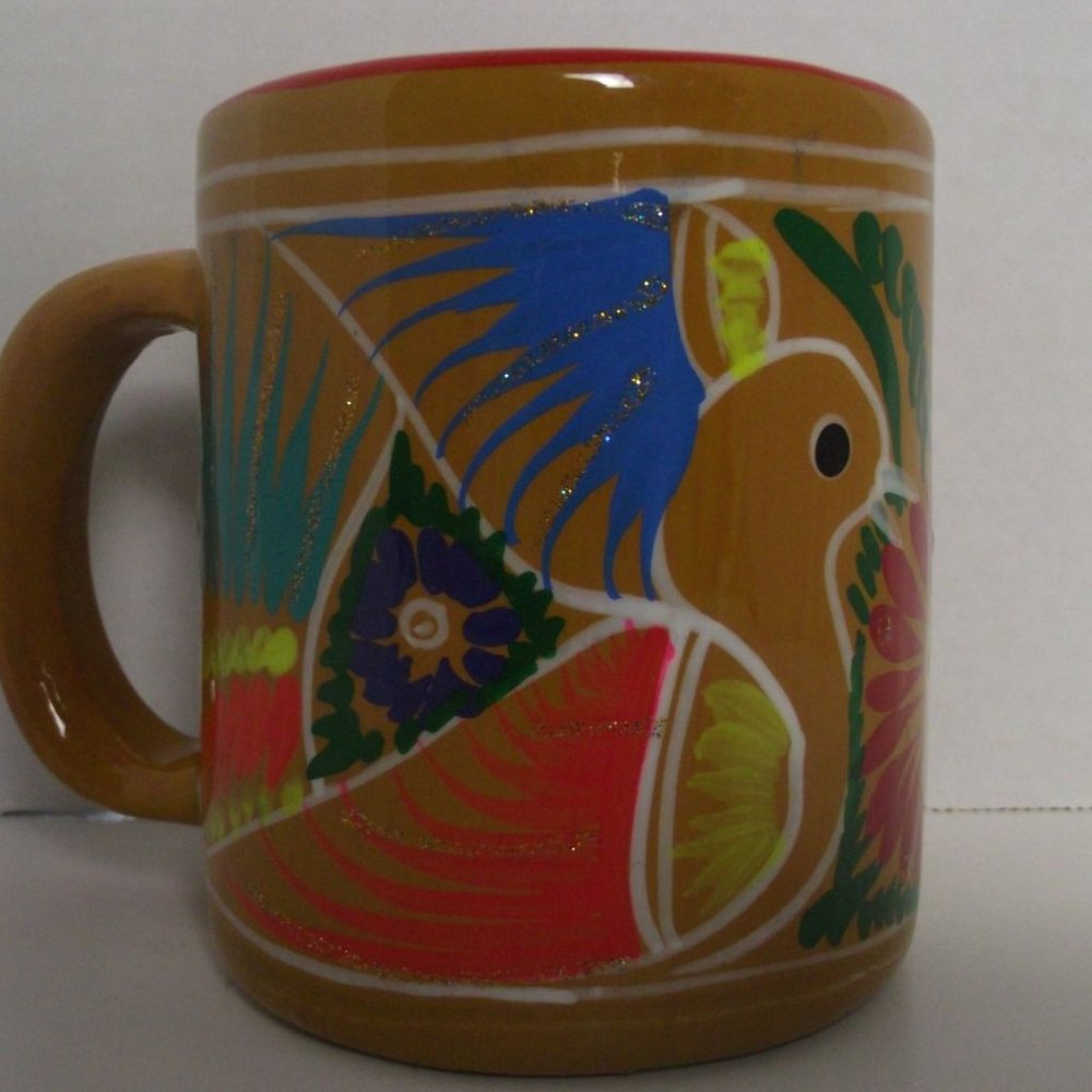 Beautiful Mexican Jarrito Mug Art Handcrafted